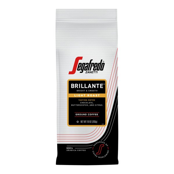 Segafredo Zanetti Ground Coffee, Brillante Medium Roast, Made with Arabica Beans, Vivacious and Balanced Flavor