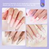 SAVILAND Acrylic Nails with Acrylic Nail Brush: Half Cover False Nails Tips 10 Sizes Nail Tips for Acrylic Nails Professional French Tips Fast-Dry Nail Glue & Acrylic Nail Starter Kit Natural