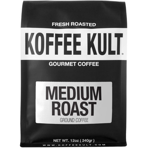 Koffee Kult Koffee Kult Medium Roast Smooth and Flavorful Medium Roast Ground Coffee - Perfect for a Relaxing Cup Anytime (Medium Roast, 12oz)
