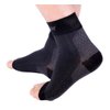 Doc Miller Ankle Compression Sleeve - Heel Brace for Heel Pain - Plantar Fasciitis Foot Wrap for Ankle Support and Neuropathy Relief - 1 Pair Black Plantar Fasciitis Wrap - Medium Size