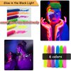 6 Pcs Glow in The Black Light Body Face Paint, Face Painting Kit, UV Crayons Kit Fluorescent Body Paints for Adults for Birthday Party Halloween Masquerade Makeup Outdoor for Kids