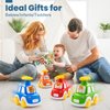 Press and Go Car Toys for Toddlers 1-3, 4 Pack Animal Baby Car Toys for 1 2 Year Old Boy, Push Go Friction Vehicle Toys for Infants 6-9-12-18 Months, One First Birthday Gifts for Boys Girls