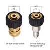 M MINGLE Pressure Washer Hose Adapter Set, M22 to 3/8 Quick Connect for Power Washer Hose, 5000 PSI