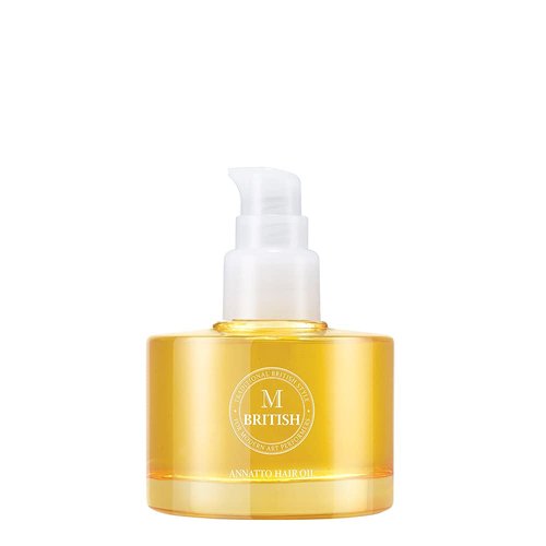 BRITISH M Annatto Hair Oil | Protects hair | Vegan | for all hair type | Frizz-free Shine | Instantly Absorbed | Treatment (2.36 fl.oz)