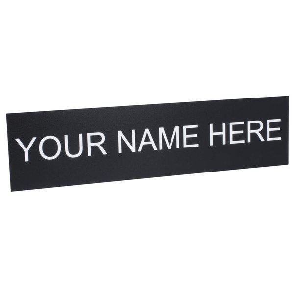 Custom Name Plate for Door, Office, Wall, Personalized With Your Text, 2” x 8” (1 Line, Black)