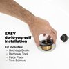 Oil-Rubbed Bronze Tub Drain Stopper Kit - Bathtub Drain, Bushing, Face Plate, and Conversion Kit with Three Screws Bathtub Drain Kit - All Brass Construction with Conversion Parts