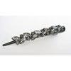 Generic Black alligator hair claw clip with clusters of gray crystals