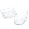 Juvale Mini Appetizer Plates and Tear Drop Spoons for Weddings (Clear, 72 Pieces)