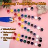 12Pcs Mini Acrylic Paint Set,Washable Paint Set in 8 Colors,5 ml Paint Strips for Kids & Adults,Filled Paint Sets with 12 Paintbrushes Perfect for Home Classroom Parties Painting Art Supplie