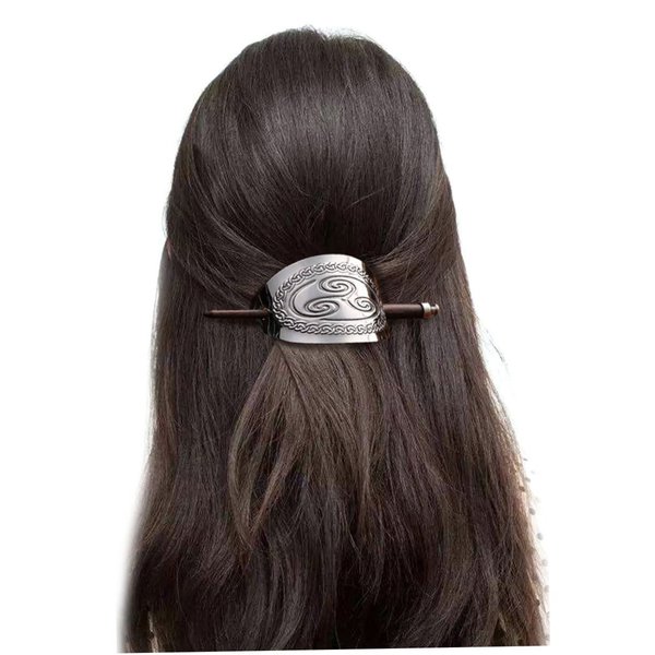 BIUDECO Womens Hair Clips Metal Flat Hair Pin Hair Slide with Stick Metal Hair Chopsticks Hair for Women Chinese Hair Sticks Mens Hair Tie Leather Goth Hair Clips Headband Miss Folk-custom