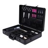 Barber Carrying Case Barber Case, Stylist Tool Box Professional Salon Hair Cutting Grooming Kit Storage Organizer for Clippers, Scissors, Barber Supplies (H)
