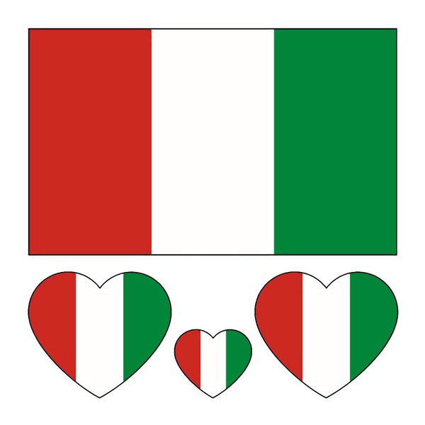 Italian Flag Tattoos,10 Sheets Italy Flag Temporary Face Tattoos Stickers,40 Pcs Waterproof Sweat Sports National Flag Removable Fake Tattoos For Men Kids Women(Italy)