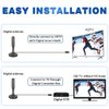 HIDB TV Antenna for Smart TV Indoor, Strong Magnetic Base Indoor TV Antenna for Easy Installation, Long Range Reception HD Antenna for TV Indoor 4k 1080P Channels-10ft Long Cables
