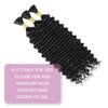 Deep Wave Bulk hair for Braiding Wet and Wavy Micro Braiding No Weft Faux Deep Wave Braiding Hair Extensions for Box Boho Braids 300g with 4Bundles #1B (20Inch)