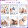 10 Sheets Butterflies and Flowers Temporary Tattoos for Kids,Fake Tattoo Stickers for Women Girls Party Favors Supplies,Cute Waterproof Butterfly Cartoon Stickers