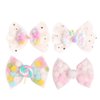 Lurrose 4pcs Easter Hair Bows Cartoon Lollipop Rabbit Bowknot Hairpins Hair Barrettes Mesh Party Headwear for Women Girls