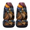 BIGCARJOB Retro Flower Pattern Auto Seat Covers 2pc Set Easy Install Full Wrap Bucket Seat Covers Elastic Back,fit Most Vehicle