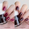 COSMOO Cherry Red Quick Dry Nail Polish, Wine Red Fingernail Air Dry Nail Lacquer for Nail Art Varnish