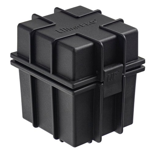 Ultra PRO - Black Stackable Deck Box - Protect & Store up to 100 Standard Size Sports Cards, Gaming Cards, Trading Cards, Or Any Other Collectible Standard Size Cards, Protect Against The Elements