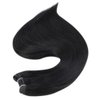 Full Shine Weft Hair Extensions Black Straight Hair Sew In Extensions Soft Real Hair For Women Color Jet Black Human Hair Bundles Weft Human Hair Extensions Silky Hair Jet Black 16 Inch 105G