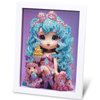 PracticeJQDEN Ice Cream Girl Diamond Painting Kits, 5D Gem Art for Kids DIY Paint-by-Number Kits with Frame Arts and Crafts Dots Kits for Kids Christmas Birthday Gifts for Girls Ages 6-12