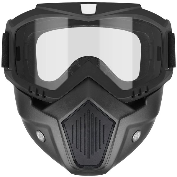 YScare Tactical Mask Compatible with Nerf Rival, Apollo, Zeus, Khaos,Atlas, & Artemis Blasters Rival Airsoft Mask,Black Detachable Masks with Goggles for Shooting Game Cycling Christmas Cosplay Party…
