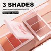 DLZZRS 3D Blush Trio Palette,Multi-Use Shimmery Matte Contour Palette Makeup Powder Bronzer Face Sculpting Contour Cheeks Lightweight Smooth Blendable Face Blush Highlighter Bronzer Powder Beauty（02#）