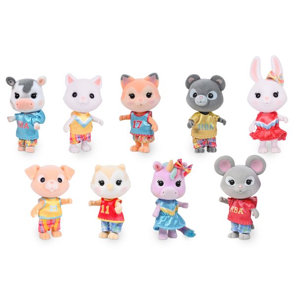 Sunny Days Entertainment Honey Bee Acres Back to School Pals – 9 Miniature Flocked Dolls | Small Collectible Figures | Pretend Play Toys for Kids