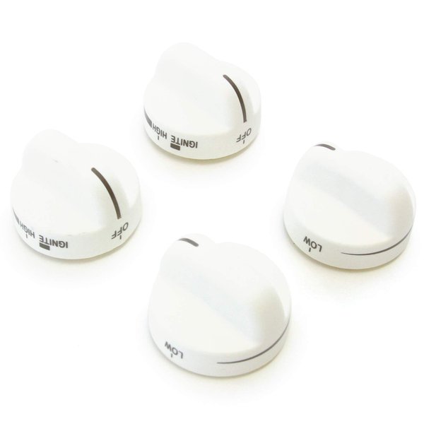 Red Hound Auto 4 Cream Bisque Almond Range Top Surface Burner Knobs Replacement Compatible with Whirlpool Roper Estate Maytag 8273106