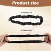 Adjustable Hair Tie, Silk Satin Hair Scrunchies in Black, No Slip Ouchless Hairband Running Scrunchie, Long Cushioned Headband Ties for Women Cute Scrunchies(3PCS)