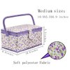 Medium Sewing Basket with Accessories, Sewing Storage Box with Supplies DIY Sewing Kits Christmas Gift for Beginner, Professional (purple)