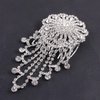 Fashion Trendy Crystal Designer Hair Comb for Women / (Silver-101)