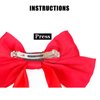 ASKUANG Silky Satin Long Tail Red Bow Hair Clip and Red Cross Shaped Clip Kit for Women Girls Daily Party Cosplay