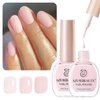 AZUREBEAUTY Pink Nail Polish Set, Vegan Light/Pale Pink Nail Polish Quick Dry Natural Infinite Shine Nail Lacquer Fingernail Polish Strengthening Treatment Kit Salon-Quality for Women 2Pcs 0.34 oz
