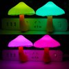 AUSAYE Sensor LED Night Light Plug in Lamp Mushroom Night Light 7-Color Changing Magic Mini Pretty Mushroom-Shaped Night Lights for Adults Kids NightLight