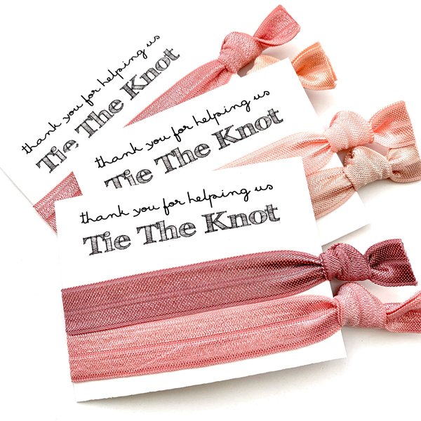 Bridesmaid Thank You Hair Tie Favors Set of 5, Bridal party