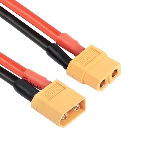 RIIEYOCA XT60 Male to XT60 Female Connector with 1M 12AWG Silicon Wire Extension Cable for RC Lipo Battery FPV Drone