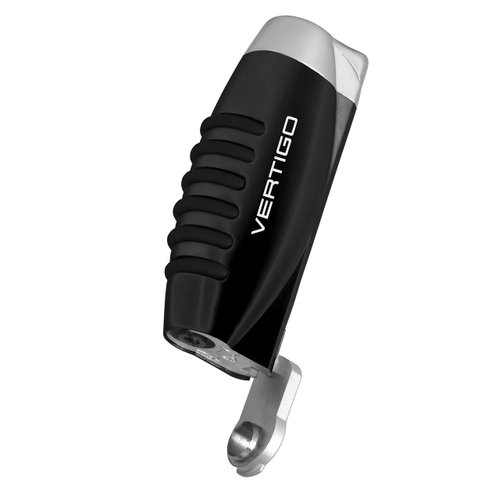 Vertigo Blitz Single Torch Lighter w/ Fold-Out Punch (Black)