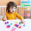 esycooying 40PCS Silicone Stacking Rocks Building Blocks, Sensory Toddler Learning Montessori Toys for 3 Year Old, Preschool Classroom Must Haves, Educational STEM Toys with Girls Boys Gifts