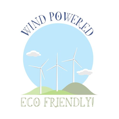 CafePress Wind Powered Eco Friendly Magnets Rectangle Magnet, 3"x2" Refrigerator Magnet