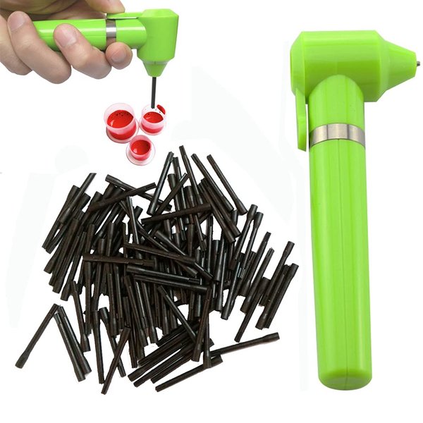 Tattoo Ink Mixer Pigment Makeup Electric Eyebrow Nail Color Supply Tool Agitator Machine 100 Mixing Sticks Set-Green