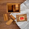 Difficult Puzzle for Adults - Hide The Red Stone Wood Puzzle - 9 Piece Brain Teaser