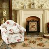 AUEAR, 1:12 Mini Wooden Sofa Arm Chair Furniture for Living Room
