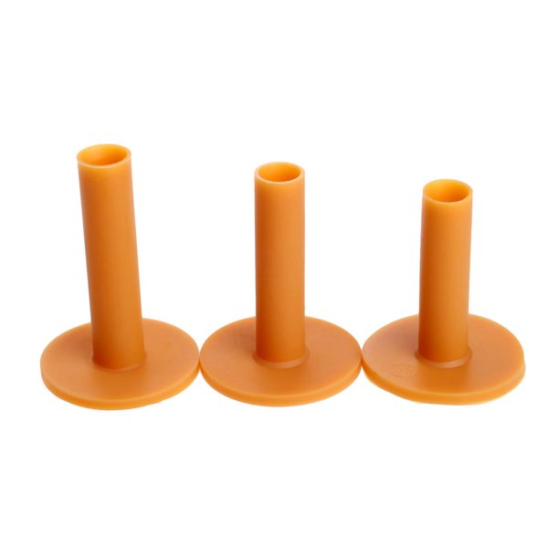 MUXSAM Rubber Golf Tees Holder Set, 3-Pack Plastic Golf Tees for Driving Range Golf Practice Mat Golf Training Indoor Outdoor (Mixed Size 2 1/4in, 2 3/4in, 3 1/4in)