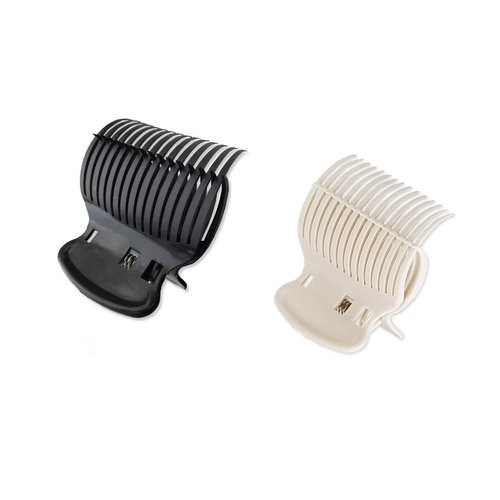 6Pcs Hot Roller Clips PlasticHair Curler Claw Clips Replacement Roller Clips for Women Girls Hair Section Styling (Black or White Color Random)