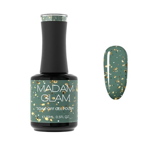 Madam Glam - Soak-Off Gel Polish - 15ml I 0.5 fl oz - Unique Glittery Formula - DIY Nail Art - Long-Lasting, Vegan & Cruelty-Free (Shining Star Milky, 0.5 Fl Oz)