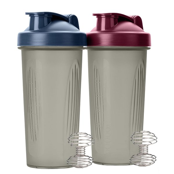 Mr. Pen- Shaker Bottles for Protein Mixes, 28 oz, 2 Pack, 2 Colors, Protein Shaker Bottle with Wire Whisk Ball, Shaker Cup, Mixer Bottle, Protein Shake Bottles, Protein Bottle, Protein Shake Bottle