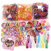 Hair Accessories for Girls, Girls Accessories, Ties Women Elastic Bands Ponytail Holders Rubber Barettes Ropes Girs (780PCS), red, blue, green, pink, black, purple, yellow, orange