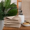 Washcloths Set 100% Cotton Tan, Oeko-Tex Terry Cotton, Soft and Absorbent Wash Cloths for Your Body, Face Towel for Washing Face, Set of Four, 13 in x 13 in