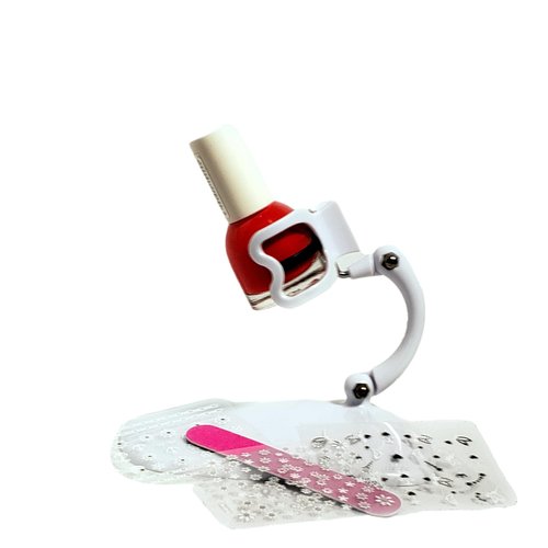 Grip & Tip Nail Polish Holder And Nail Art Surprise - Nail Polish Bottle Holder - Anti-Spill Nail Polish Holder - Handsfree Polish Holder - Tilts for Optimal Angle